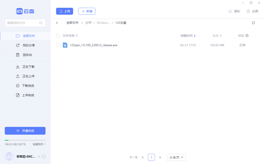 图片[1]-123云盘 Windows客户端 v2.0.1-极客酷